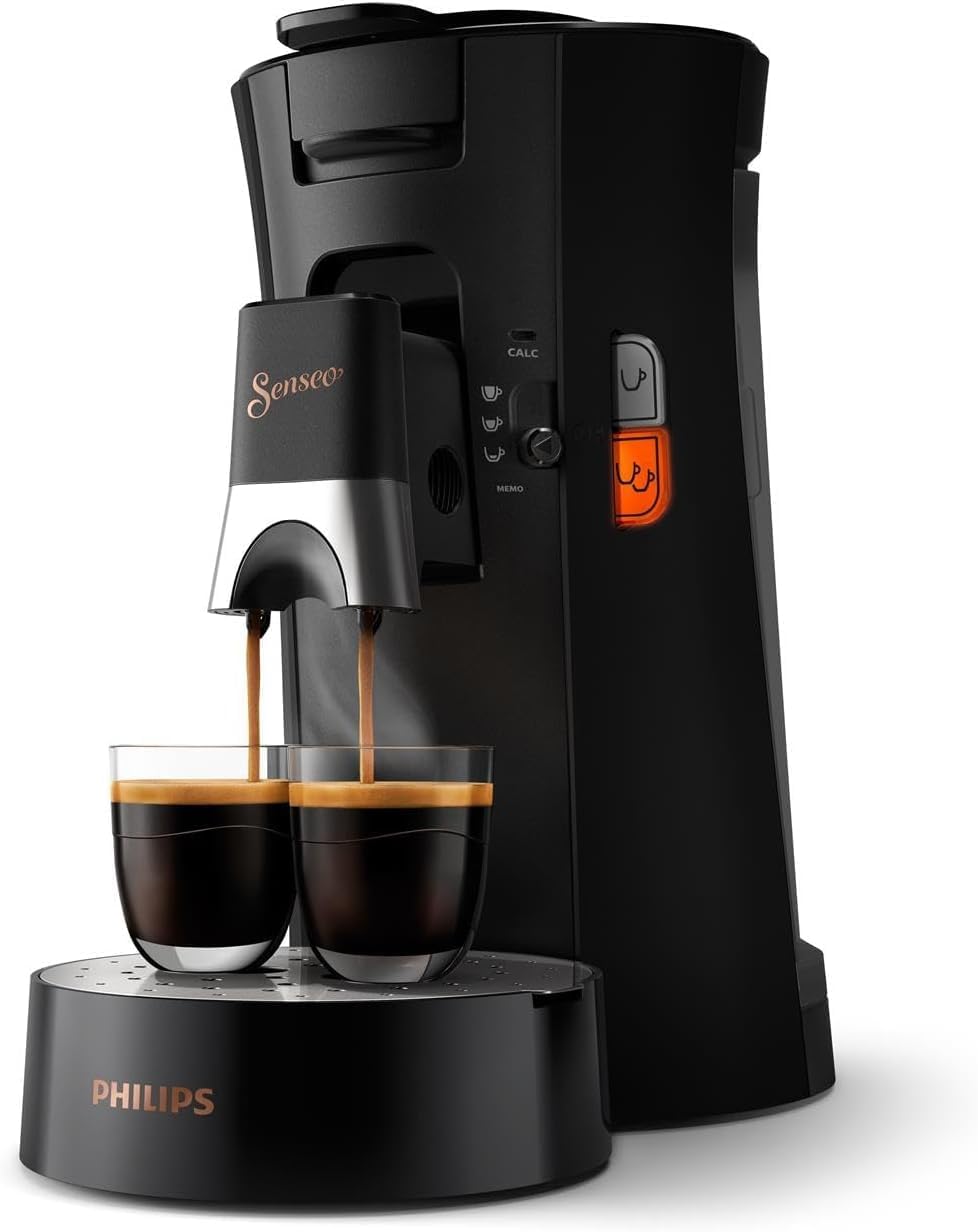 PHILIPS SENSEO Select cafetière à dosette, 2 tasses, Noire