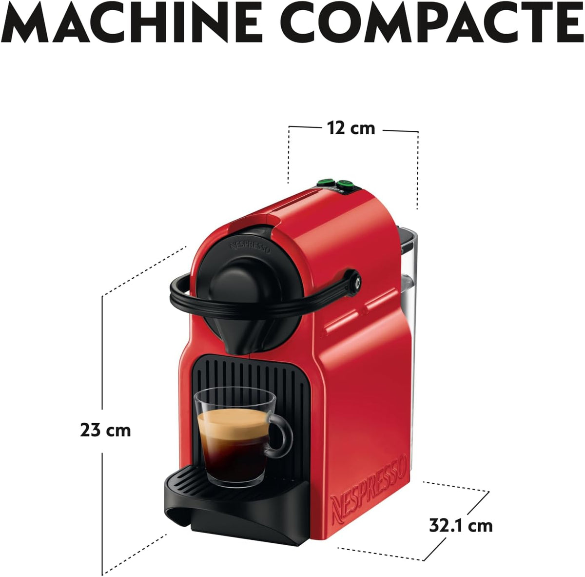 Cafetière Nespresso Automatique 19 Bars Rouge - YY1531FD