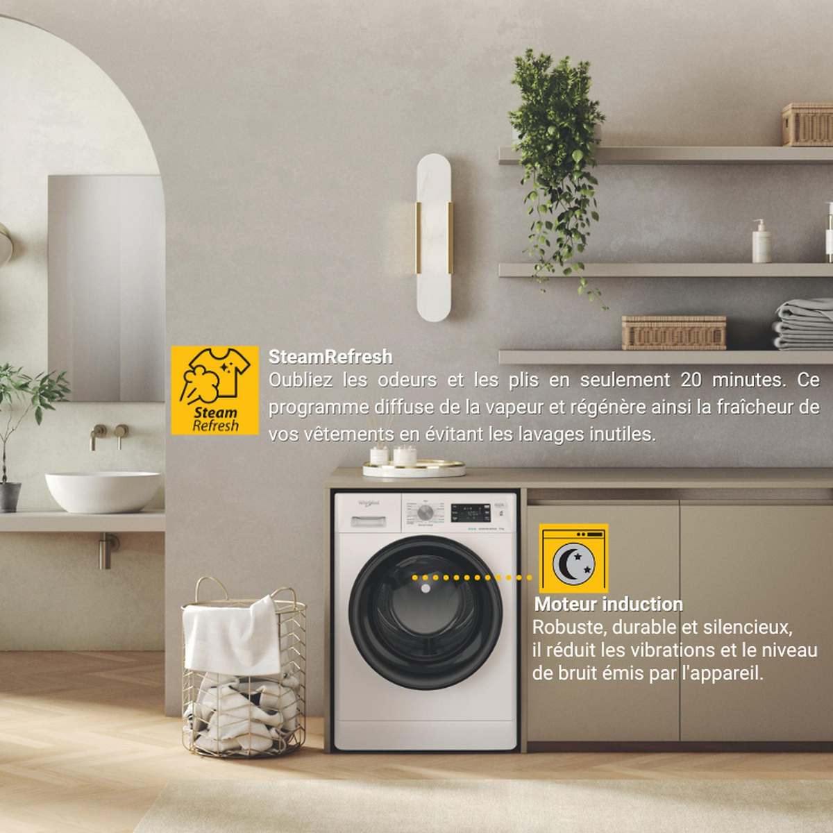 Lave linge hublot FFBP9489BVFR 9 kg - vue 9