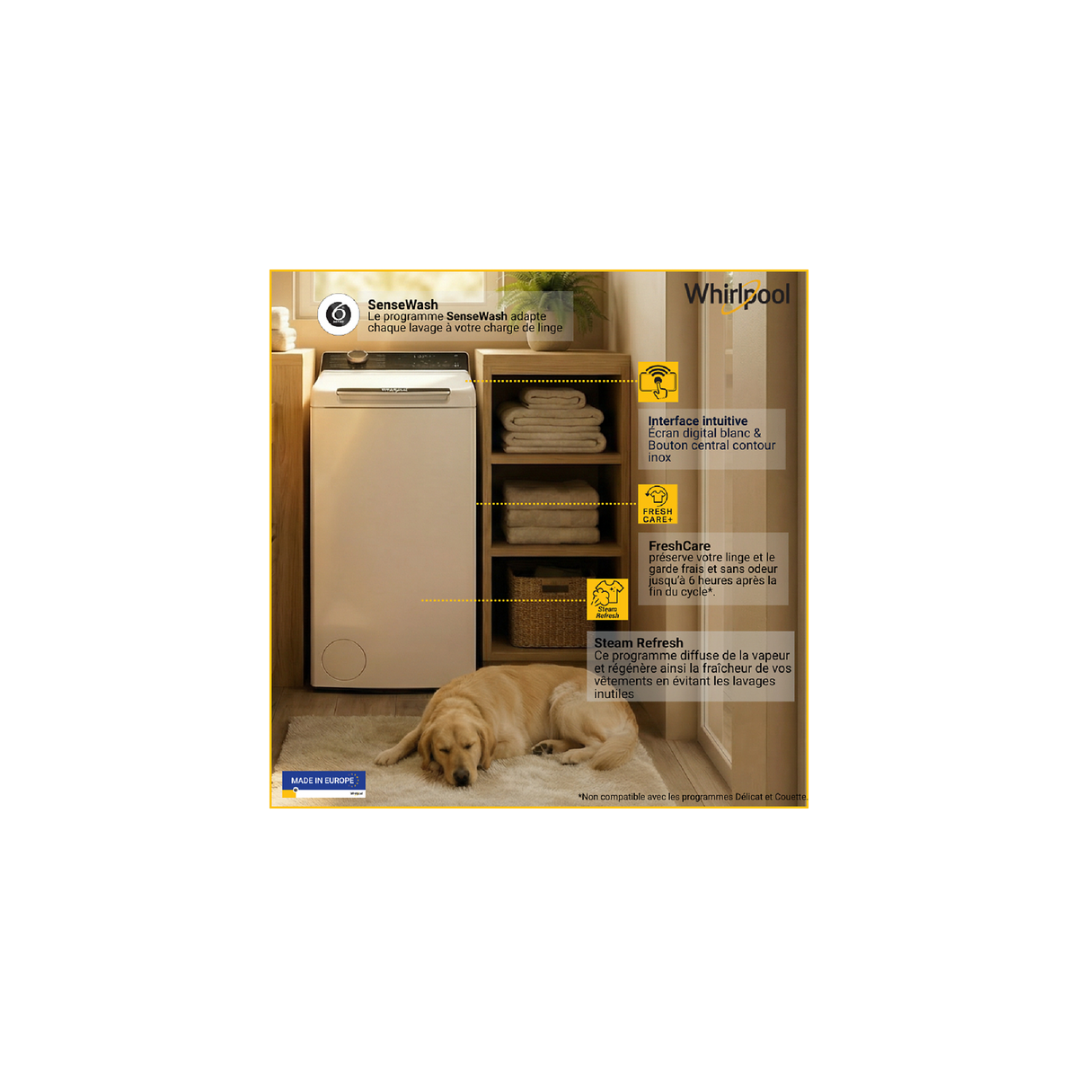 Lave linge top TW621CSILENCEFR 6 kg - vue 2