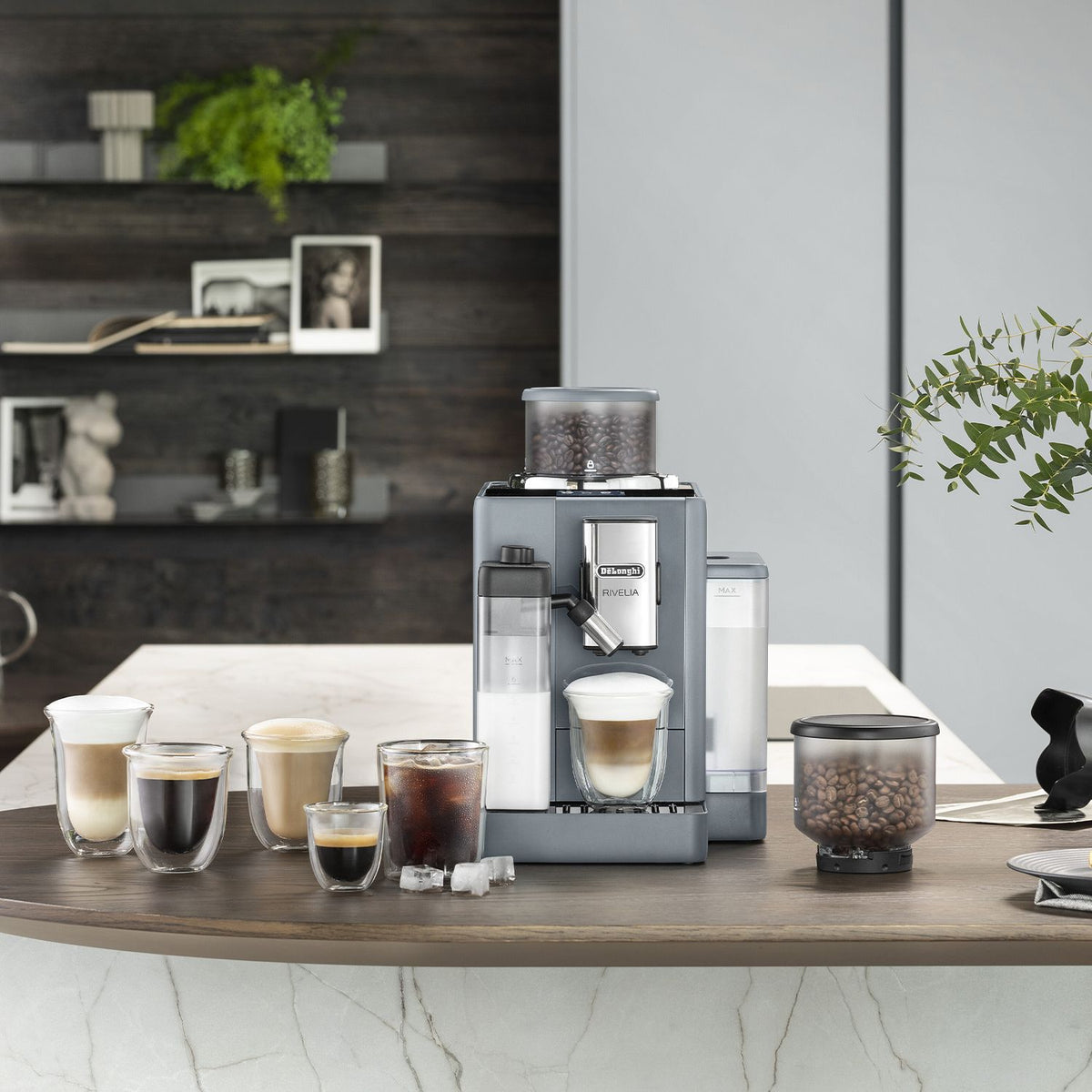 Expresso Broyeur DELONGHI FEB4455.G Rivelia Latte Gris