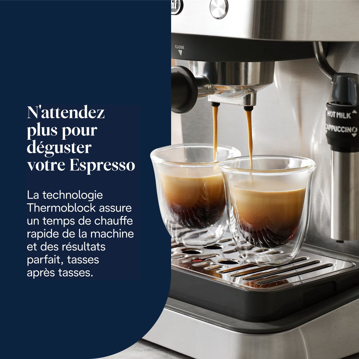 Machine à expresso DELONGHI Linea Classic EM450.M Argent