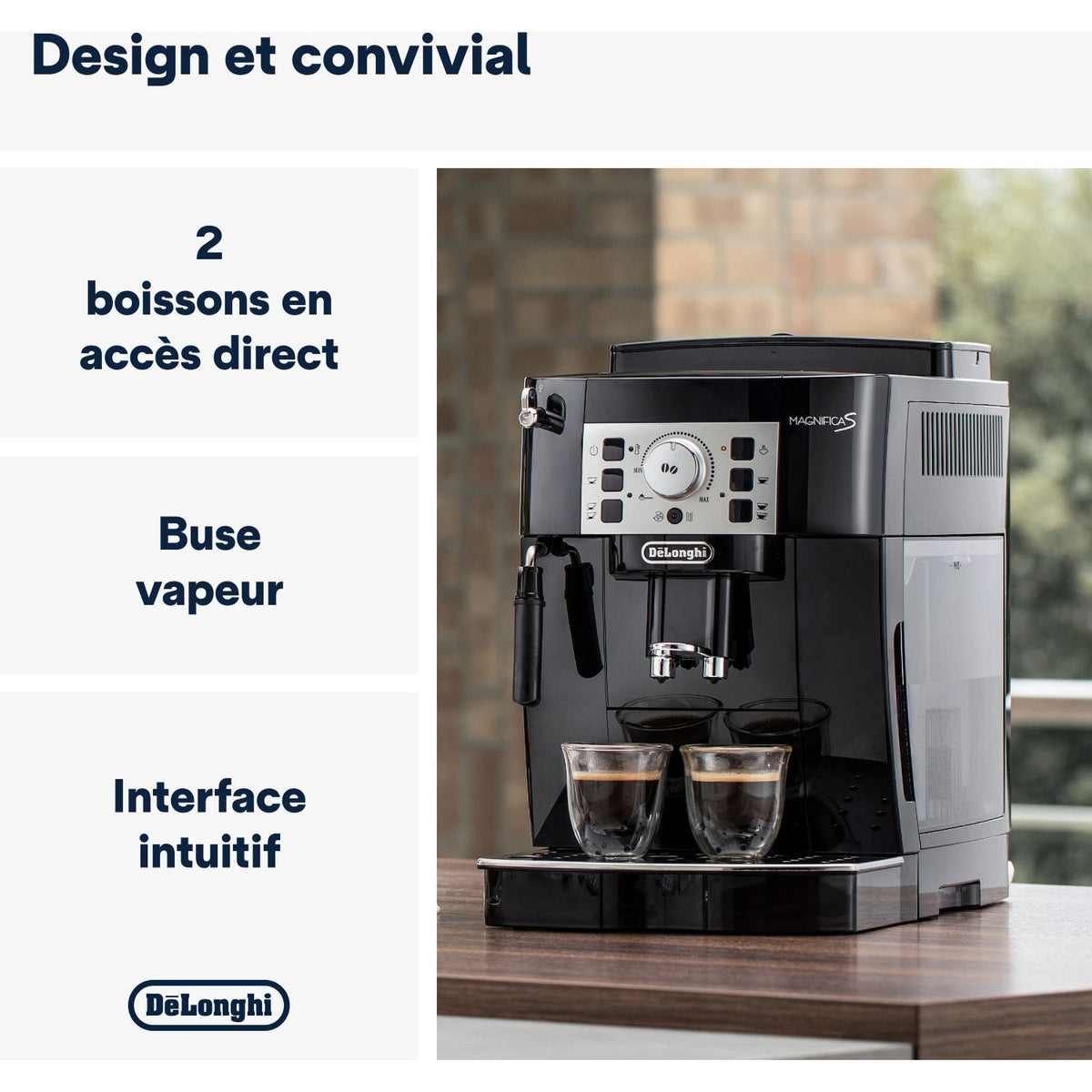 Expresso Broyeur DELONGHI Magnifica S ECAM 22.140.B noir