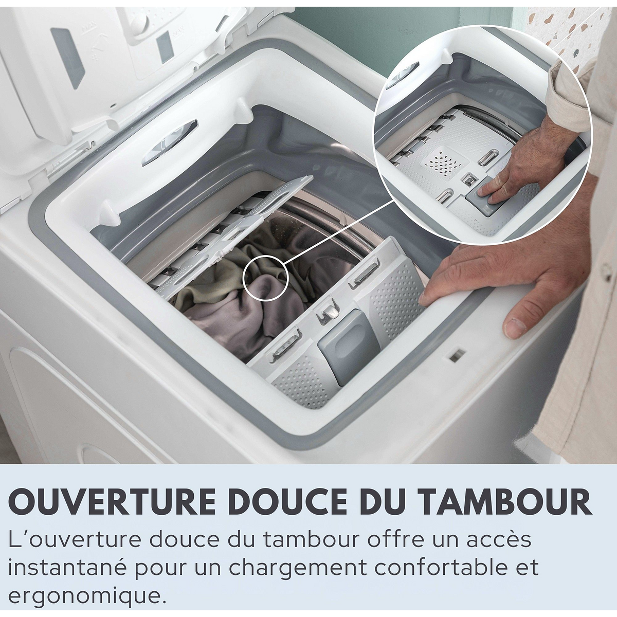 Lave linge top THASN286TM5P-S 8 kg - vue 5
