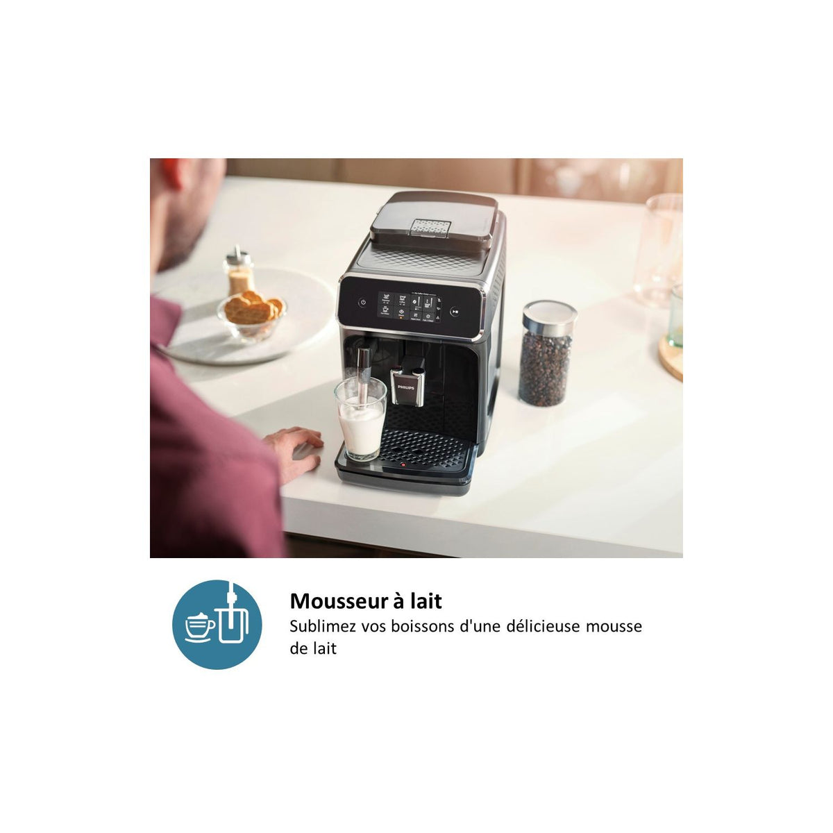 Expresso Broyeur PHILIPS EP1220/00 Noir Mat