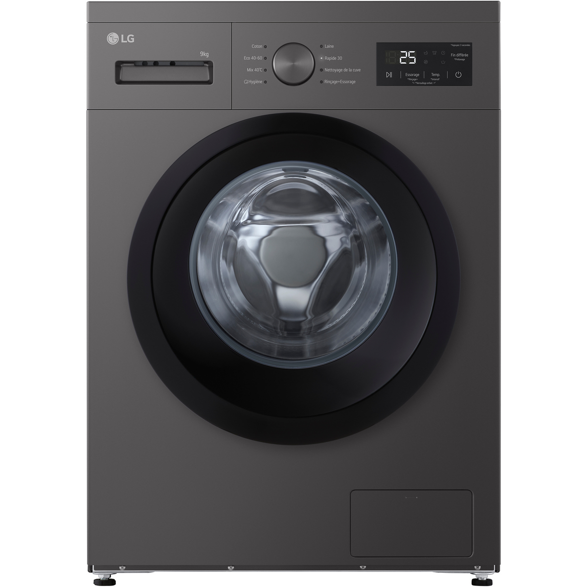 Lave linge compact F94N14SLS 9 kg Noir - vue 1