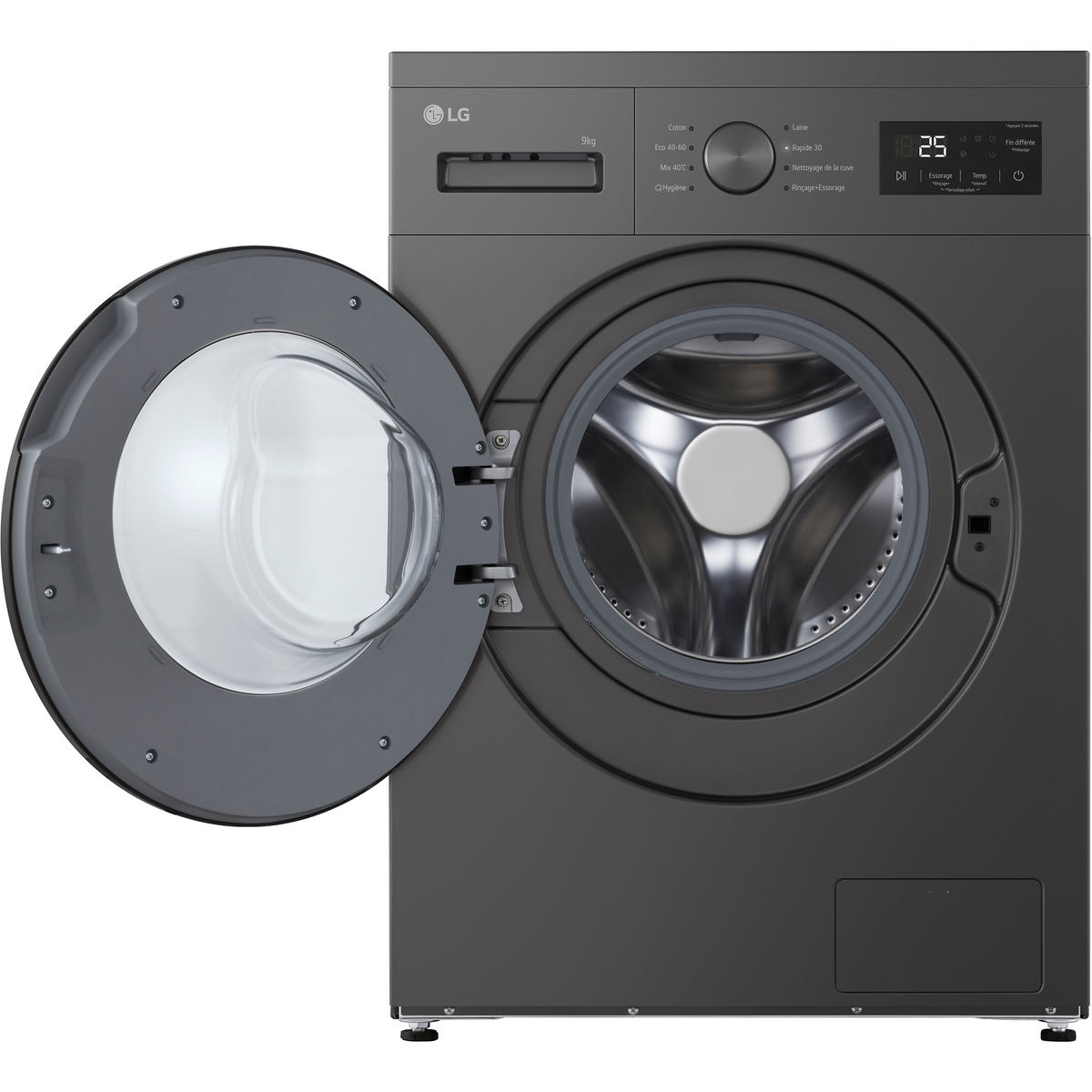 Lave linge compact F94N14SLS 9 kg Noir - vue 2
