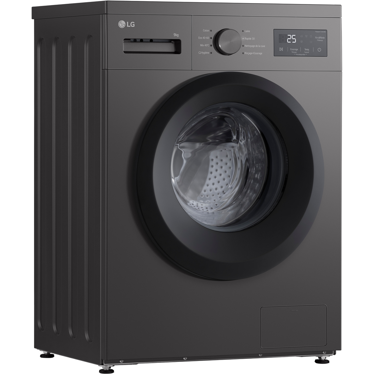 Lave linge compact F94N14SLS 9 kg Noir - vue 3